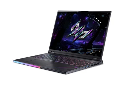 Acer Predator Helios 18 AI, PH18-I71-93T3, Intel Core Ultra 9 290HX Plus (up to 5.50GHz, 36MB), 18" WQXGA (2560x1600) IPS Mini LED 250Hz, 2*32GB DDR5, 2*1TB NVMe SSD, RTX 5080 16GB GDDR7, WiFi 7, RG-45, BT 5.4, MicroSD, FHD Cam, Win 11 Pro, Black