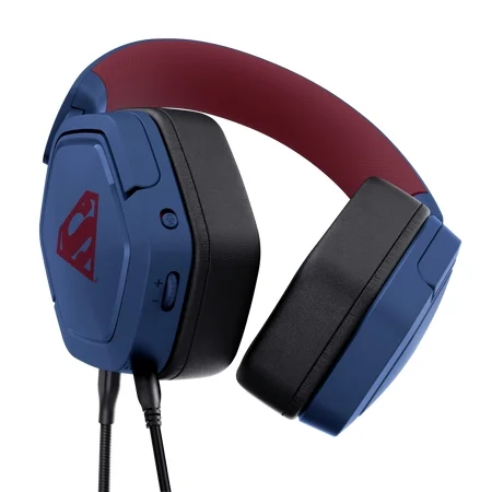 Геймърски слушалки TRUST GXT492SM Carus Superman, жични, 3.5 mm, син