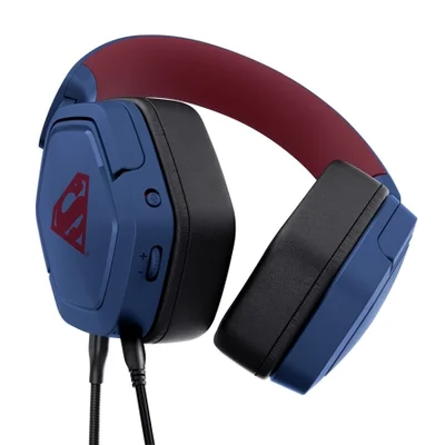 Геймърски слушалки TRUST GXT492SM Carus Superman, жични, 3.5 mm, син