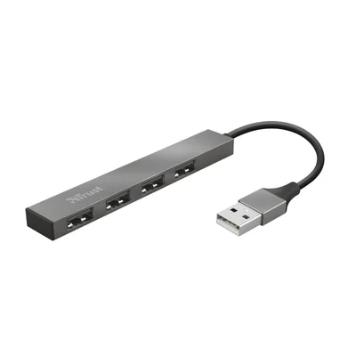 USB хъб TRUST Halyx 4-портов, USB 2.0, мини, алуминиев корпус