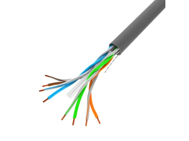 LAN кабел Lanberg CAT.6 UTP 305m, масивен, мед, сив, CPR, 250 MHz