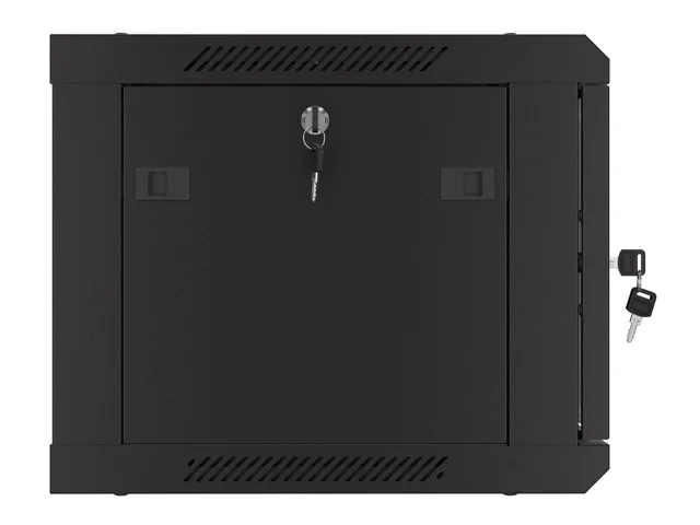 Lanberg rack cabinet 19" wall-mount 6U/600x450 with perforated door black (flat pack)