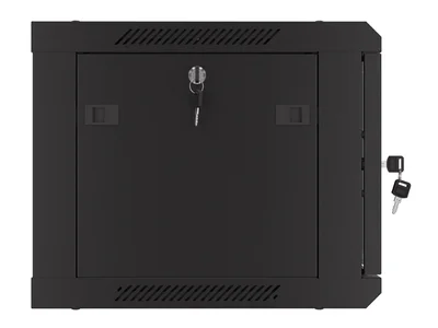 Lanberg rack cabinet 19" wall-mount 6U/600x450 with perforated door black (flat pack)