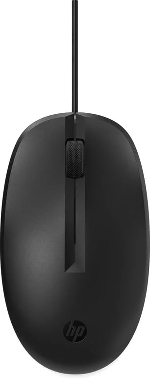 Мишка HP 125 кабелна, оптична, 1200 dpi, черна