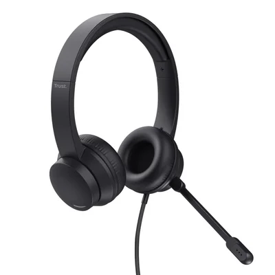Слушалки TRUST Ayda PC, с микрофон, жични, 3.5 mm, Overhead, черни