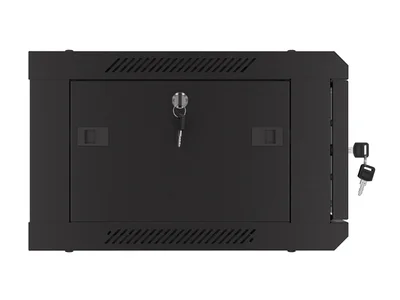 Lanberg rack cabinet 19" wall-mount 4U/600x450 with perforated door black (flat pack)