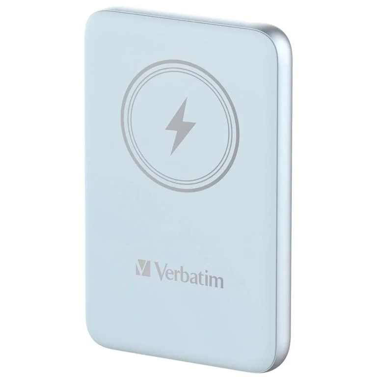 Външна батерия Verbatim MCP-10BE 10000 mAh, USB-C PD 20W, магнитно безжично зареждане 15W, синя