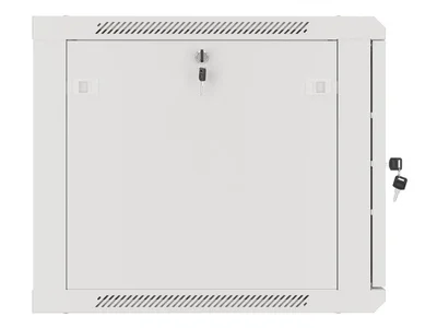 Lanberg rack cabinet 19" wall-mount 9U/600x600 for self-assembly with metal door grey (flat pack)