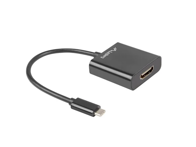 Адаптер USB-C (мъжки) към HDMI (женски) Lanberg 15 см, черен