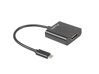 Адаптер USB-C (мъжки) към HDMI (женски) Lanberg 15 см, черен