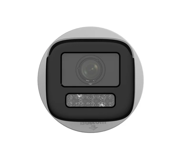 HikVision 4 MP Dual Light MD 2.0 Varifocal Bullet Network Camera, 2.8 to 12 mm, F1.6, IR, White Light up to 50m, H.265+, IP67, built-in microphone, built-in memory card slot (up to 512 GB), 12Vdc/PoE 12.9W