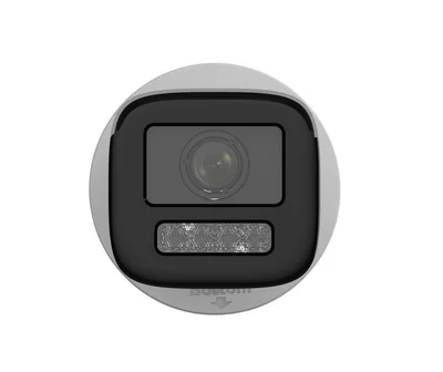 HikVision 4 MP Dual Light MD 2.0 Varifocal Bullet Network Camera, 2.8 to 12 mm, F1.6, IR, White Light up to 50m, H.265+, IP67, built-in microphone, built-in memory card slot (up to 512 GB), 12Vdc/PoE 12.9W