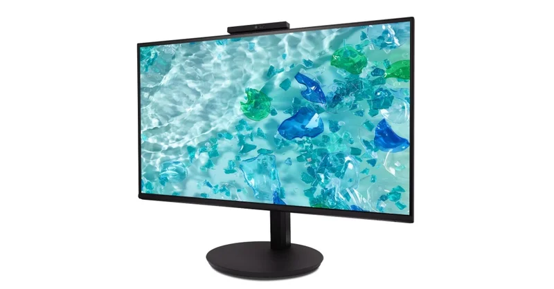 Acer Vero CB242YD6bmiprcx, 23.8'' FHD (1920x1080), IPS, 120Hz, 100M:1, 250nits, 4ms (GTG)/1ms(VRB), AdaptiveSync, VGA, HDMI, DP, Audio In/Out, ZeroFrame, Speakers, Adj.WebCam 5M/Mic array, Energy Class B, TCO, Black, 3Y
