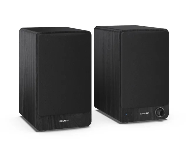 Sharp Audio Systems CP-SS30(BK), Hifi Systems BOOKSHELF SPEAKERS 60W (2 x 30W) RMS 2, Bluetooth v5.0, USB playback, MP3 Audio decoder, RCA L/R In, 3.5mm Aux-in / line-in, Digital optical-in, Wooden speaker, Black