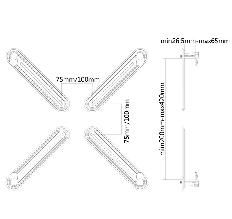Neomounts VESA Conversion Plate - Apple MAC to VESA 75x75