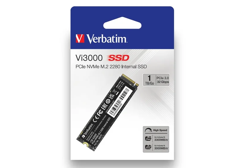 SSD диск Verbatim Vi3000 1TB M.2 NVMe PCIe Gen 3 x4