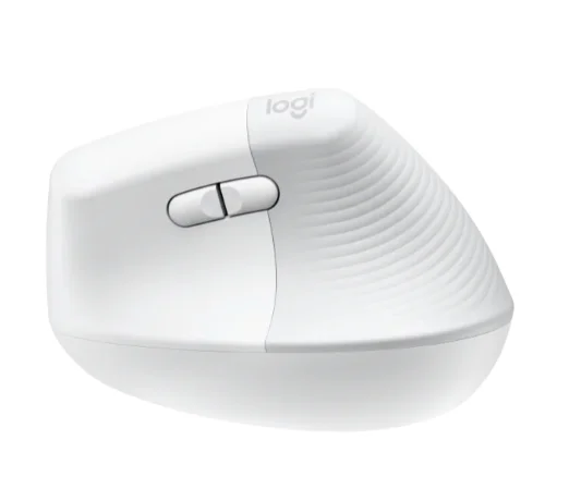 Вертикална мишка Logitech Lift for Mac, ергономична, безжична, бяла/сивкава