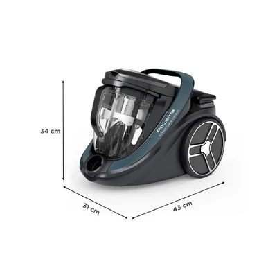Rowenta RO7961EA Silence Force Cyclonic Effitech, Green, 500W, 2L, 59dB, parquet, upholstery, mini turbo
