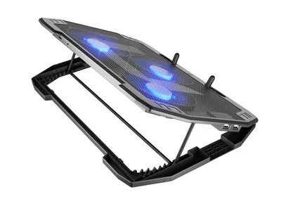 Охлаждаща стойка за лаптоп Natec Oriole 15.6"-17.3", 3 вентилатори, LED осветление, 2 USB
