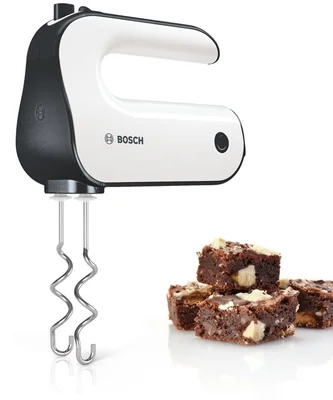 Bosch MFQ4020, Hand mixer, Styline, 450 W, with innovative FineCreamer stirrers, blender attachment, 5 speed settings, additional pulse/turbo setting, White -black