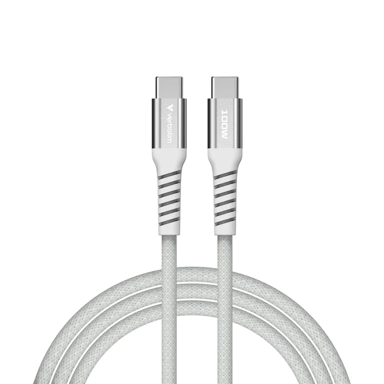 USB-C кабел Verbatim Sync & Charge магнитен 120 см 100W, сив
