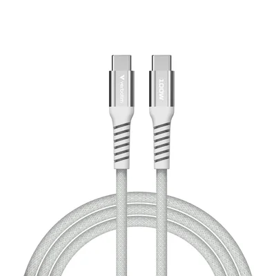 USB-C кабел Verbatim Sync & Charge магнитен 120 см 100W, сив