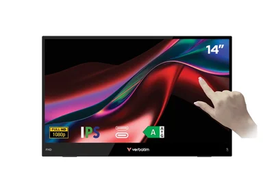 Монитор Verbatim LIGHT 14" FHD IPS Touch, преносим