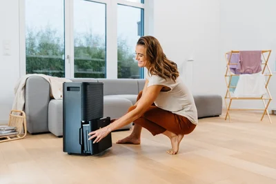Beurer LE 250 Air Dehumidifier; up to 20 litre/day; rooms  40 to 60 cm2; Laundry drying function; Removable tank: 4.0 l; Automatic mode; Night mode; Timer;  2 fan levels; Environmentally friendly refrigerant R290