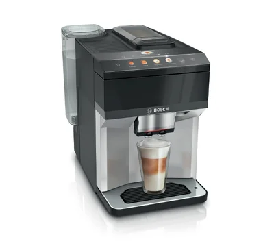 Bosch TPE40307, SER4, Fully automatic coffee machine VeroCafe 15 bar, TFT display, 9 bev., Silver/Piano black, Ground coffee, AromaDouble Shot, CeramDrive