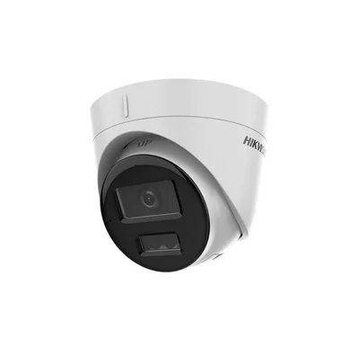Камера за видеонаблюдение HikVision 4 MP Smart Hybrid Light, фикс фокус 2.8mm, IR/бяла светлина до 30м, 120 dB WDR, H.265+, IP67, вграден микрофон