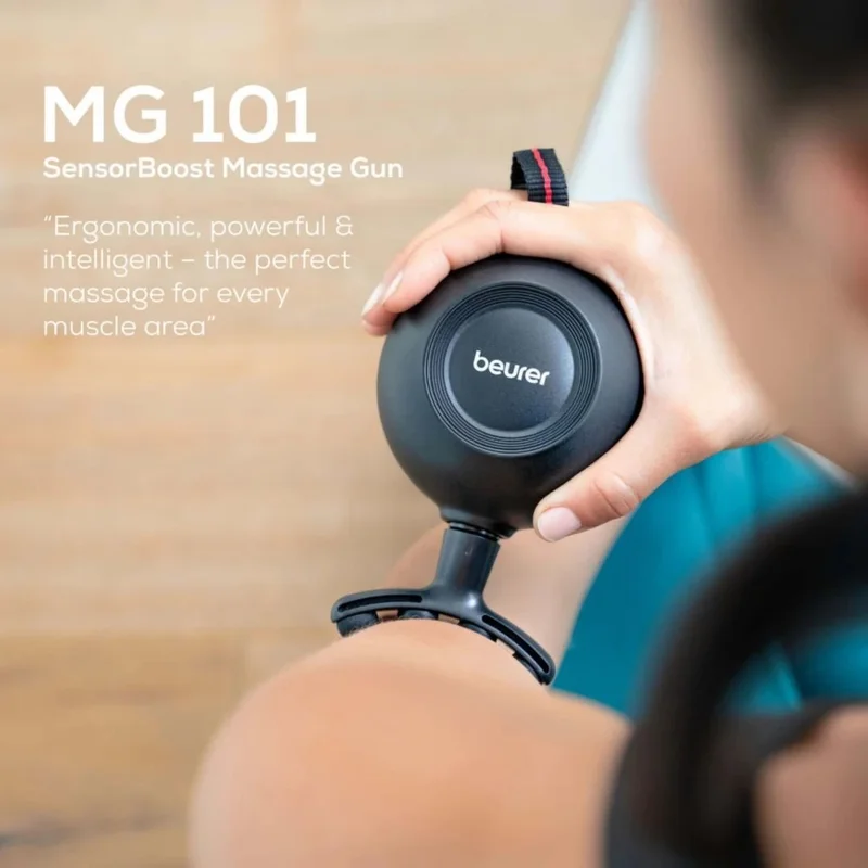 Beurer MG 101 SensorBoost, Integrated pressure sensor, Ergonomically shaped, 5 massage attachments, 5 intensity levels, Lithium-ion battery, black