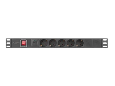Lanberg power distribution unit (pdu) 19" 1U 16a 2m 5x schuko outlets black