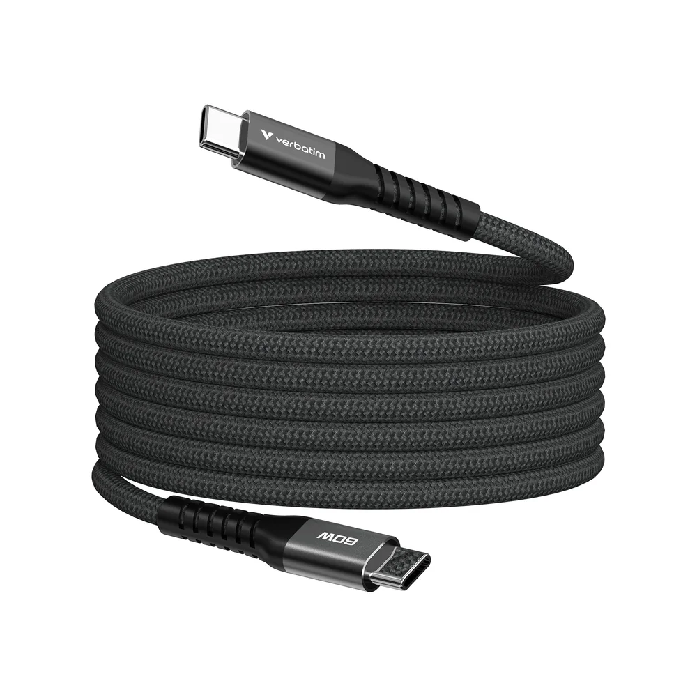 Verbatim Sync & Charge USB-C to USB-C 60W Magnetic 120 cm - Black