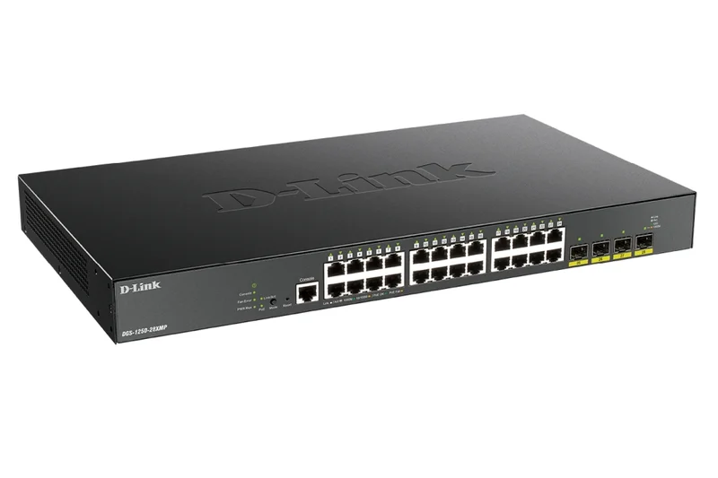 D-Link 24-port Gigabit PoE Smart Managed Switch with 4x 10G SFP+ ports, 370Watts