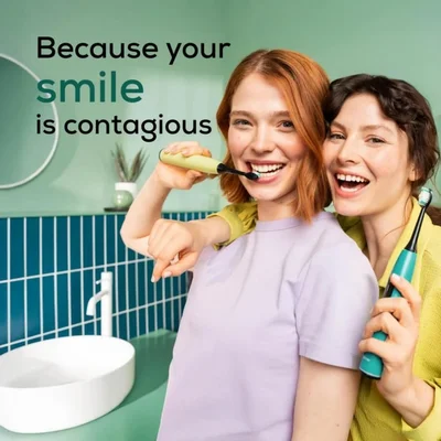 Beurer SC 50 ocean breeze Electric Sonic Toothbrush, up to 80,000 mov/min, 5 cleaning programs: Clean, Sensitive, Polish, Gum Care, Whiten, Pressure sensor , 2-min. timer, Incl. 2 toothbrush heads and magnetic charging plate, 22 days of battery life