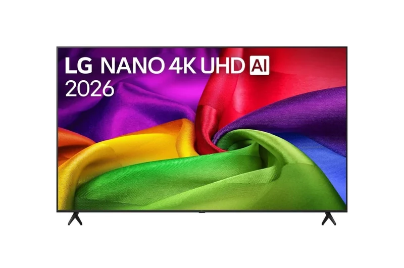 LG 75NU800B3LA, 75" NANO 4K UHD, 3840x2160, DVB-T2/C/S2, AI Alpha 7, HDR 10, webOS 26, ThinQ AI, VRR, ALLM, HGiG, WiFi, Clear Voice, 4K Super Upscaling, Bluetooth 5.3, Hdmi e-ARC , CI, LAN, AirPlay2, AI Sound Pro, Google Cast, 2 Pole stand, Black
