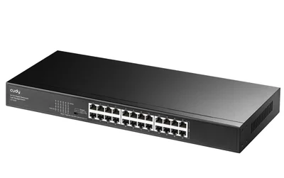 Cudy GS1024E 24-Port Gigabit Rackmount Light Managed Switch, 24 Gigabit RJ45 Ports, 19-inch Rack-mountable Steel Case