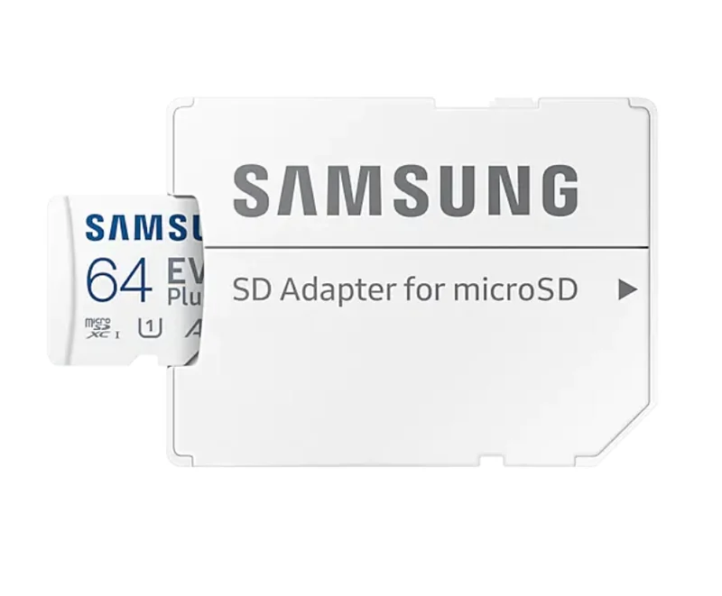 Samsung 64GB micro SD Card EVO Plus with Adapter, Class10, Transfer Speed up to 160MB/s
