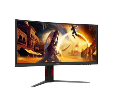 AOC CU34G4CA, 34" Curved 1500R, Fast VA, WLED, 3440x1440@180Hz, 1ms GtG, 0.5ms MPRT, 450cd m/2, 3000:1, Adaptive Sync, FlickerFree, Low Blue Light, Tilt, Height Adjust, Swivel, 2xHDMI, DP, USB hub