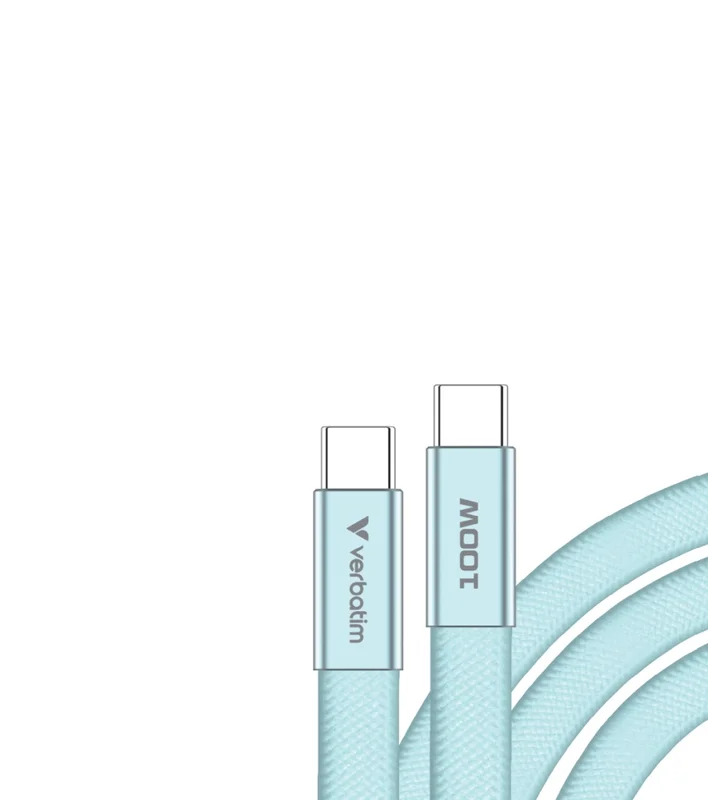 Verbatim Sync & Charge SoftTouch USB-C to C cable 100W 120 cm - Blue