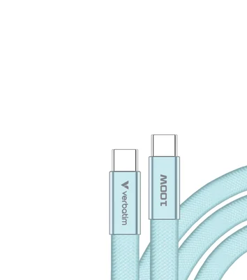 Verbatim Sync & Charge SoftTouch USB-C to C cable 100W 120 cm - Blue