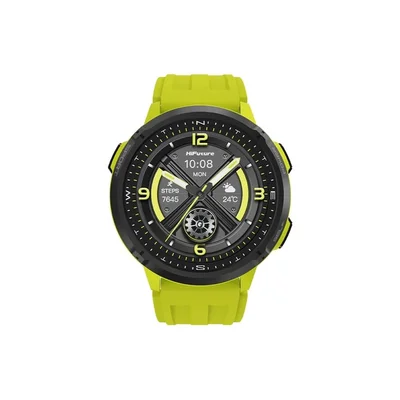 HiFuture MIX3 Fluorescent Yellow, 1.43" AMOLED, 466*466, Powered by Dual Core & Syntra AI, Bluetooth Call, 3ATM Waterproof, Compass & Altimeter, 24/7 True Heart Rate & Blood Oxygen Sensor, Up to 10 days daily use