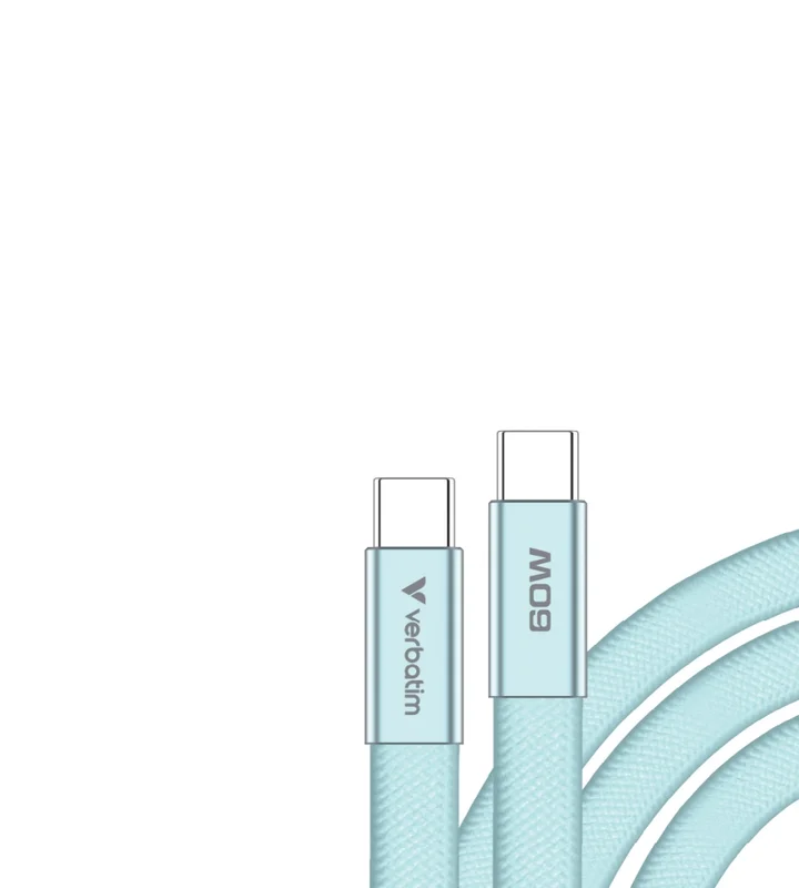 Verbatim Sync & Charge SoftTouch USB-C to C cable 60W 120 cm - Blue