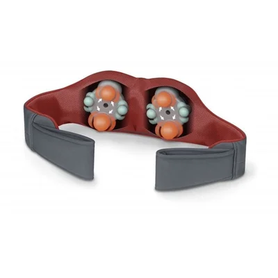 Масажор Beurer MG 151 3D Shiatsu за рамене, врат, гръб и крака, 8 въртящи се шиацу глави, функция топлина, 3 степени, автоматично изключване, сива