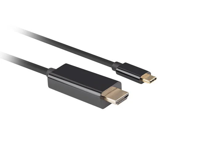 HDMI кабел Lanberg USB-C (мъжки) към HDMI (мъжки) 2.0 4K 60Hz 0.5m, черен