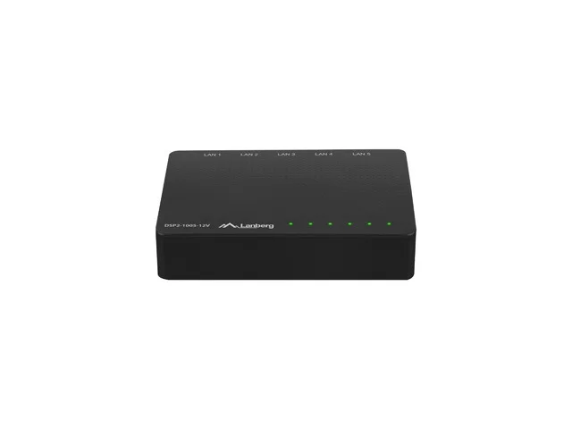Lanberg Switch DSP2-1005-12V 5X 1Gb/S Unmanaged Gigabit Ethernet Desktop 12V