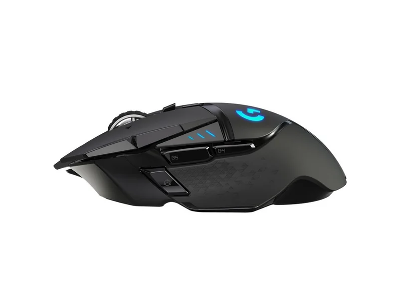 Logitech G502 Wireless Mouse, Lightsync RGB, Lightspeed Wireless, HERO 25K DPI Sensor, 400 IPS, 4x2g + 2x4g Optional Weights, 11 Programmable Buttons, 121g, Black