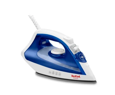 Tefal FV1711E0, Virtuo white & velvet blue,1800W - 0-24g/min - shot 80g/min - PTFE soleplate - water tank 200 ml - cord length 1,9 m - anti drip function