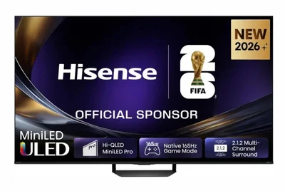 Hisense 75"U7S Pro, 4K Ultra HD 3840x2160, ULED, FALD, Quantum Dot, 165Hz, IPS, HDR 10+, HLG, Dolby Vision IQ, Dolby Atmos, Smart TV, WiFi 5GHz, WiFi Direct, BT, Anyview Cast,light sensor,Solar Powered Remote, 4xHDMI, 2xUSB, LAN, CI+, DVB-T2/C/S2, Black