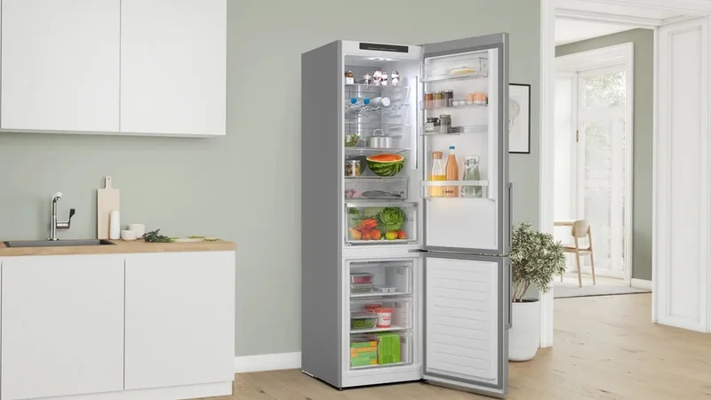 Bosch KGN39AIAU SER6, FS fridge-freezer, Total No Frost, A,  203/60/66.5cm, 363l(260+103), Super silent: 29dB, VitaFresh XXL, Stainless steel with fingerprint protection